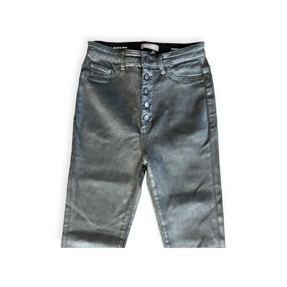 DL1961 Chrissy Ankle pants Jeans Ultra High Rise skinny graphite black 27 - Picture 2 of 11